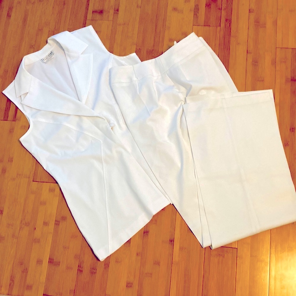 🇨🇦 Tall Girl Stunning 3pc Pant Suit Sleeveless Tall Size 14 EUC Made in 🇨🇦